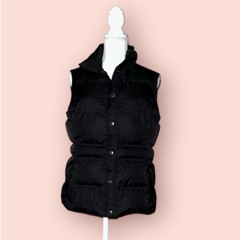 Lands End black down filled puffy vest / jacket. Excellent condition.